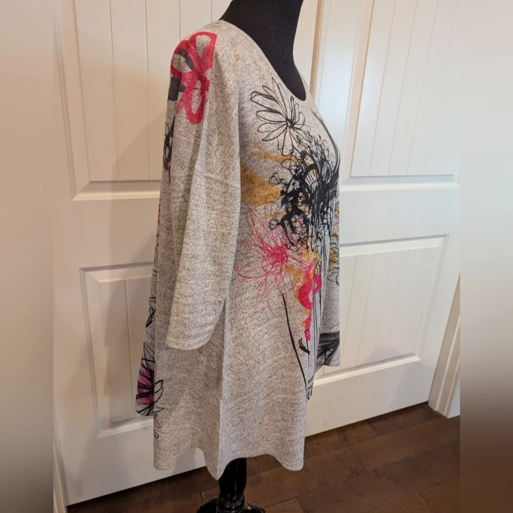 Chic Floral Women's Tunic Top - Picture 5 of 5